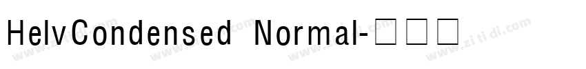 HelvCondensed Normal字体转换